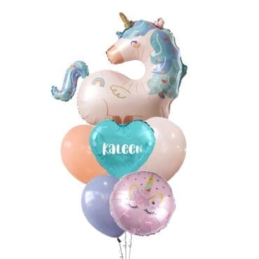 Marine Time Unicorn Balloon Bouquet
