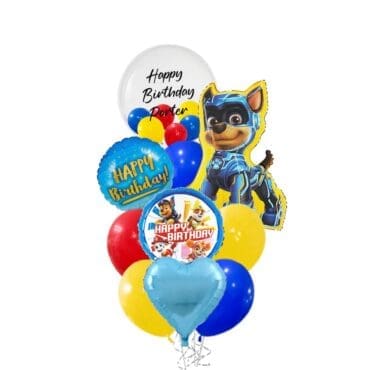 Paw Patrol Mighty Movie Chase Happy Birthday Deluxe Bouquet