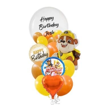 Paw Patrol Rubble Happy Birthday Deluxe Bouquet