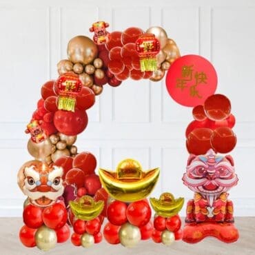 Chinese New Year Ring Frame Balloon Setup