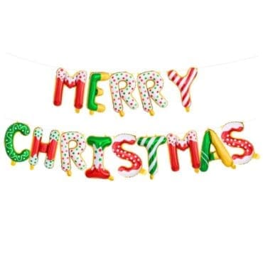 16" Merry Christmas Candy Foil Letter Balloon