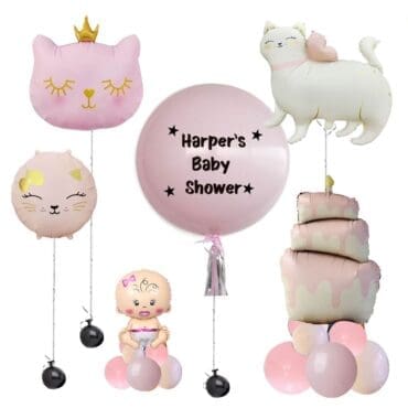 Baby shower Matte Kittens Cat Balloon Package