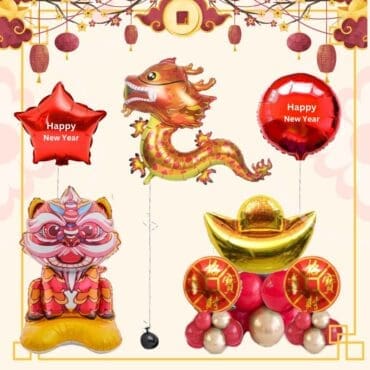 Chinese New Year Dragon Ingot Balloon Package