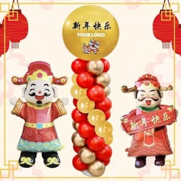 Chinese New Year God Of Fortune Column Balloon Package