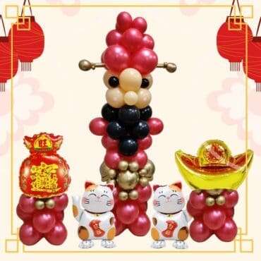 Chinese New Year God of Fortune Balloon Column Package