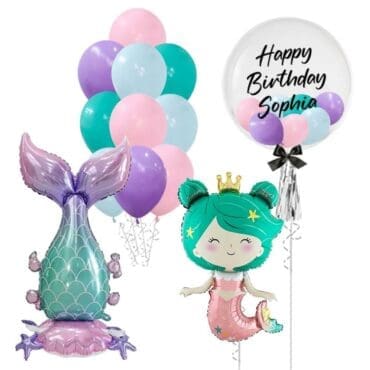 Queen Mermaid Mega Balloon Package