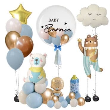 Welcome Baby Shower Bear Star Balloon package