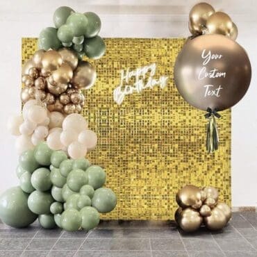 Gold Shimmer Reflective Board with balloon