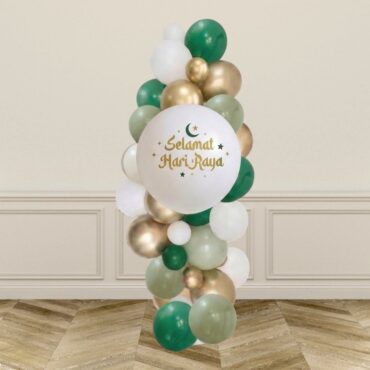 Elegant Hari Raya Organic Balloon Column