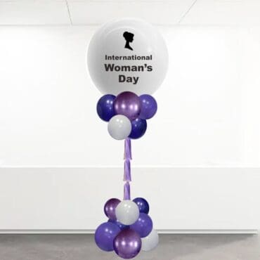 International womans day balloon pillar