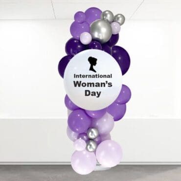 International womans day standing balloon garland