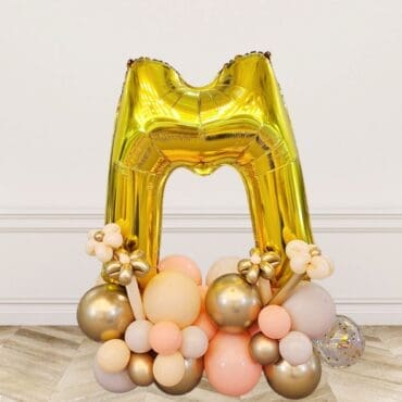 Statement Name Initials Balloon Centerpiece