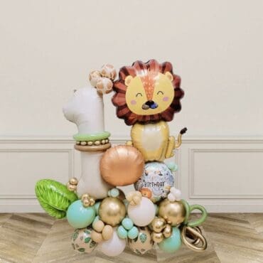 Wild Safari Lion Statement Balloon Centerpiece