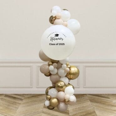 Congrats Grad Graduation Statement Organic balloon column