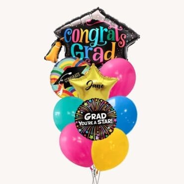 Congrats Grad Hat Balloon Bouquet