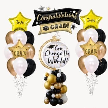 Graduation Go change the World Bash Balloon Package