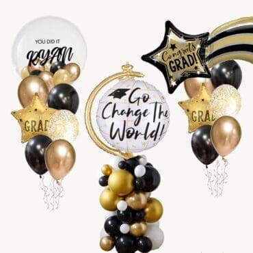 Graduation Go change the World Mega Balloon Package