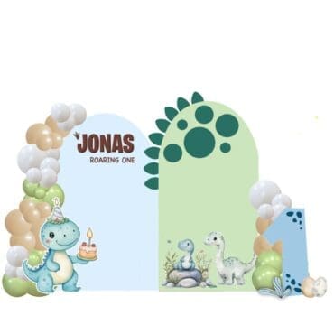 Roar Gentle Baby Dinosaur Birthday Backdrop