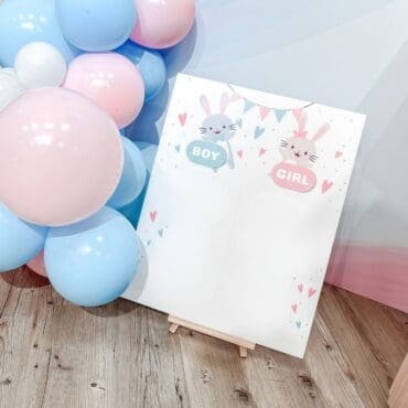 Gender Reveal Board Setup