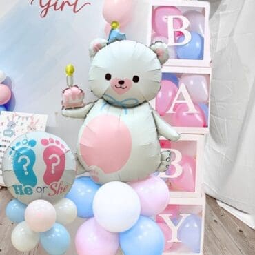 Gender Reveal Board Setup Teddy