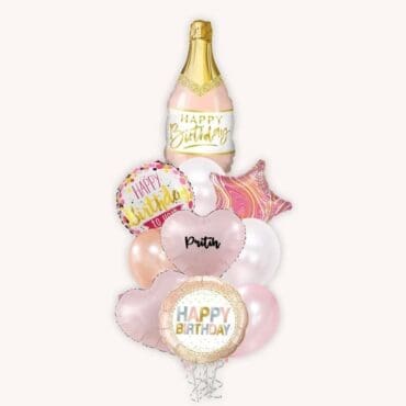 Happy Birthday Pink Champagne Grand Balloon Bouquet