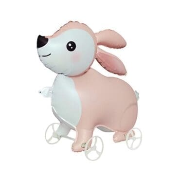 Jumbo walking balloon pink rabbit