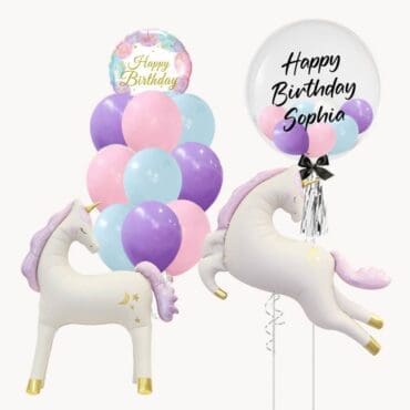Pastel Matte Unicorn Mega Balloon Package