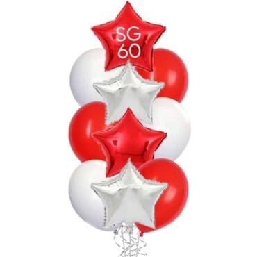 18" National Day Red Star Layer Balloon Bouquet