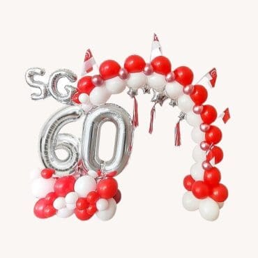 SG60 National Day with Mini Arch Balloon Centerpiece