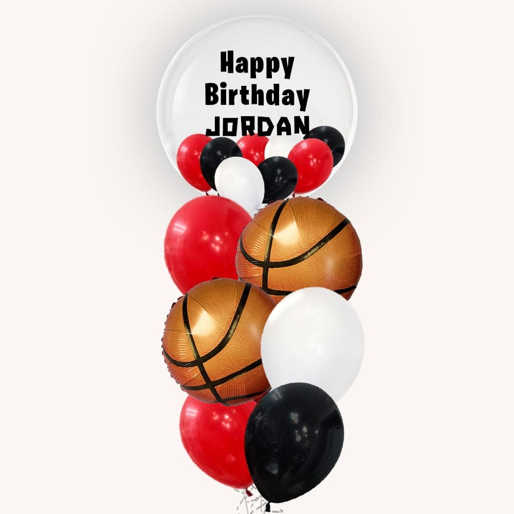 Basketball Bulls Personalised Bubble Pop Bouquet