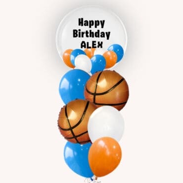 Basketball Thunder Personalised Bubble Pop Bouquet