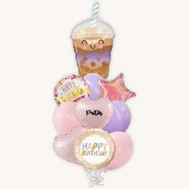 Happy Birthday Boba Bubble Tea Grand Balloon Bouquet