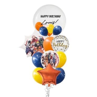 Naruto Happy Birthday Deluxe Balloon bouquet