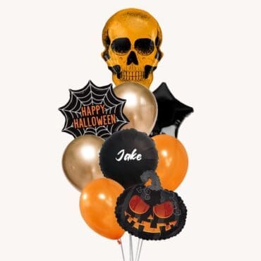 Halloween Bronze Skull Grand Balloon Bouquet