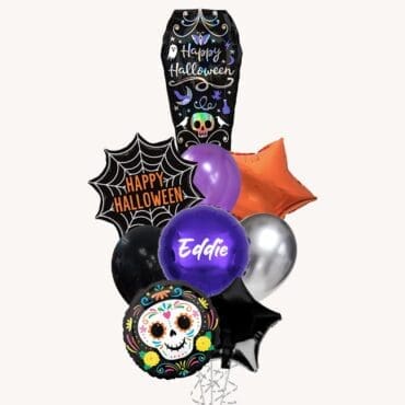 Halloween Holographic Coffin Grand Balloon Bouquet