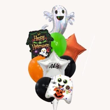 Halloween Iridescent Ghost Grand Balloon Bouquet