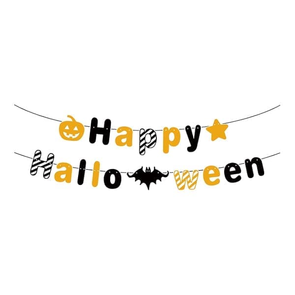 Happy Halloween Black & Orange Bunting