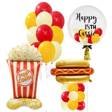 Popcorn and hotdog Mega Balloon Package