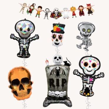 RIP Skeleton Kings Halloween Balloon Package