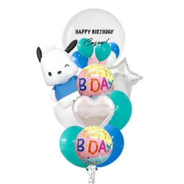 Sanrio Pochacco Happy Birthday Deluxe Balloon bouquet