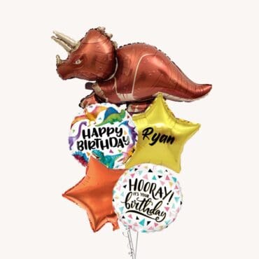 Triceratops Dinosaur Balloon Bouquet