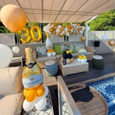 Palawan Twelve Golden Birthday Balloon