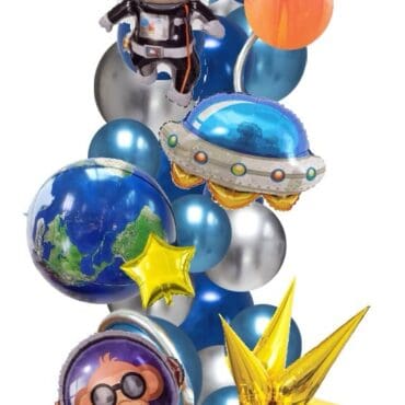 Astronaut spaceship standing garland