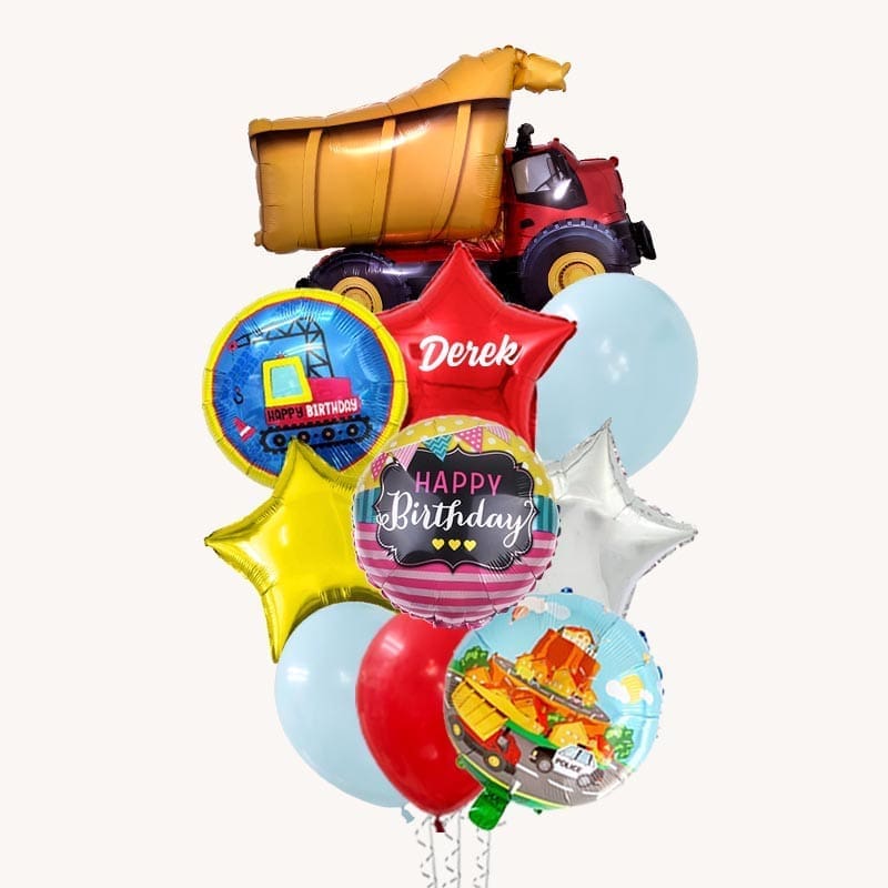 Dumper Truck Construction Grand Balloon Bouquet