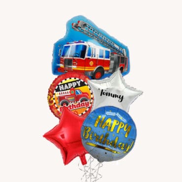 Fire Engine Birthday Balloon Bouquet