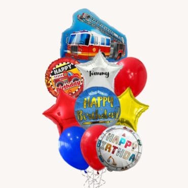 Fire Engine Birthday Grand Balloon Bouquet
