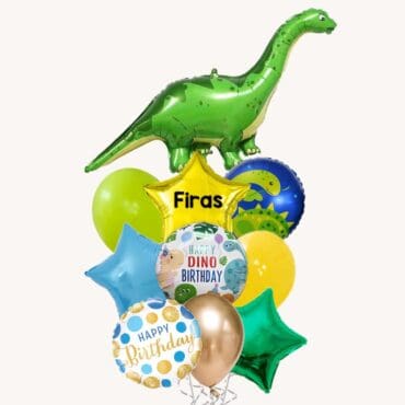 Green Brontosaurus Dinosaur Grand Balloon Bouquet