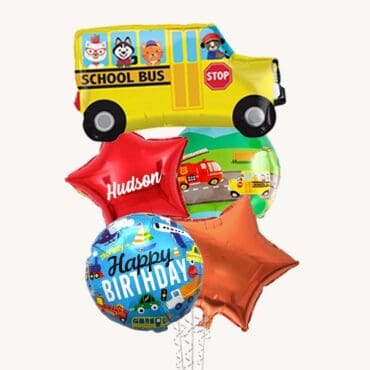 Happy School Bus Balloon Bouquet
