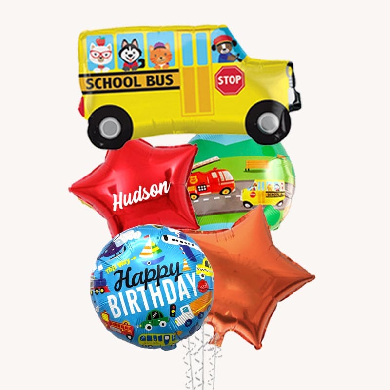 Happy School Bus Balloon Bouquet