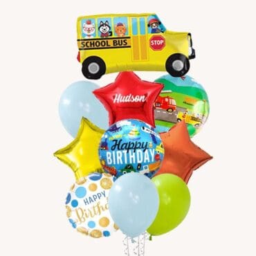 Happy School Bus Grand Balloon Bouquet